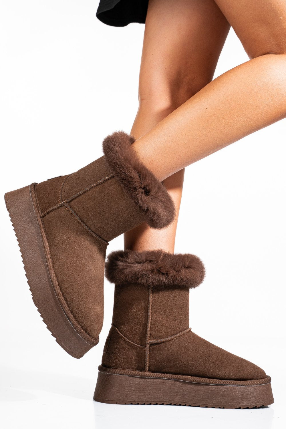 Ghete Tip UGG Solo Soprani Couture Chocolate Lapplat