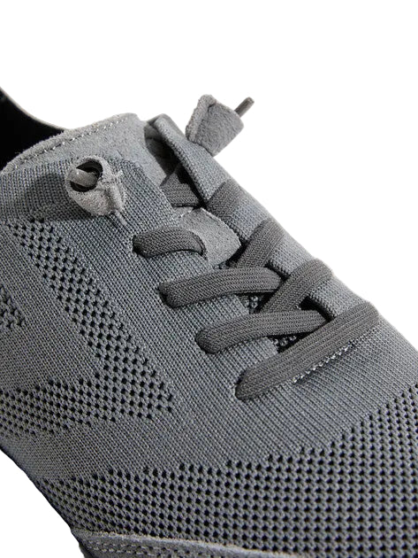 LIU JO Men Riva 09 Sneaker Knit Cow Suede Lavagna