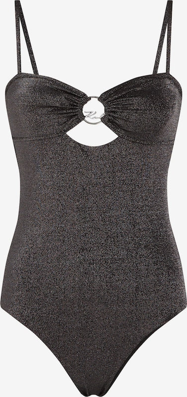 Costum de baie Ring Rio Swimsuit Lurex Black- Karl Lagerfeld