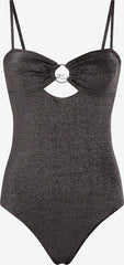 Costum de baie Ring Rio Swimsuit Lurex Black- Karl Lagerfeld