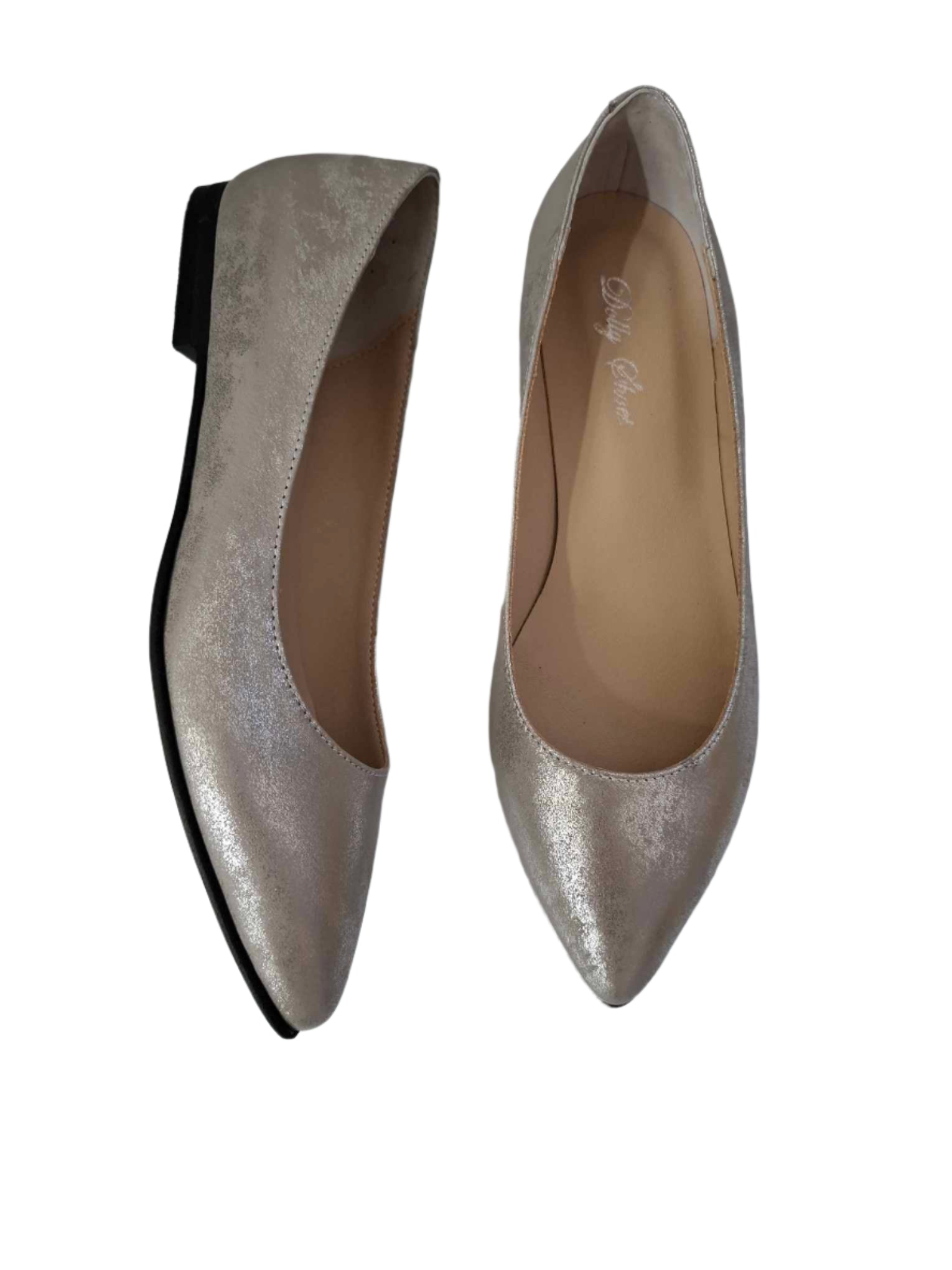 Balerini Piele Naturala 249 Argintiu - Dolly Shoes