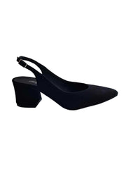 Pantofi Piele Naturala Alma Black Suede - Dolly Shoes