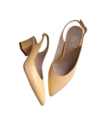 Pantofi Piele Naturala Alma Galben - Dolly Shoes