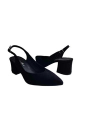Pantofi Piele Naturala Alma Black Suede - Dolly Shoes