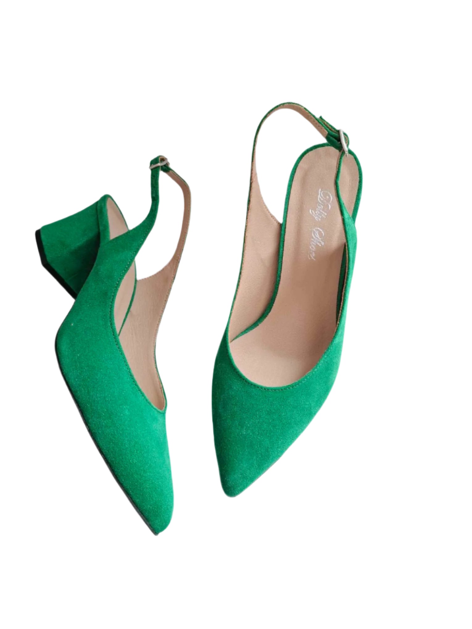 Pantofi Piele Naturala Alma Verde - Dolly Shoes
