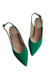 Pantofi Piele Naturala Alma Verde - Dolly Shoes