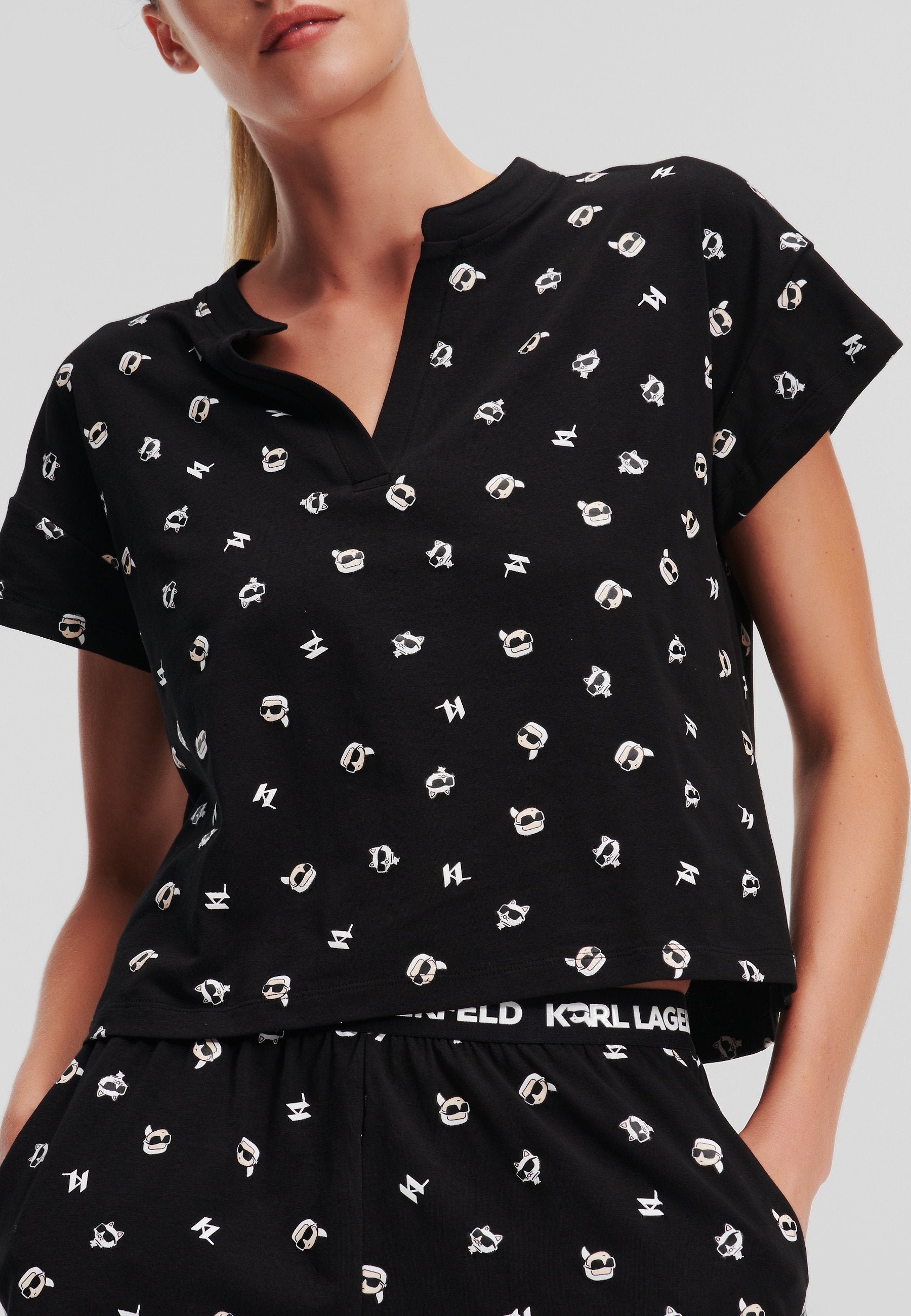 Pijama Ikon Short Set - Karl Lagerfeld