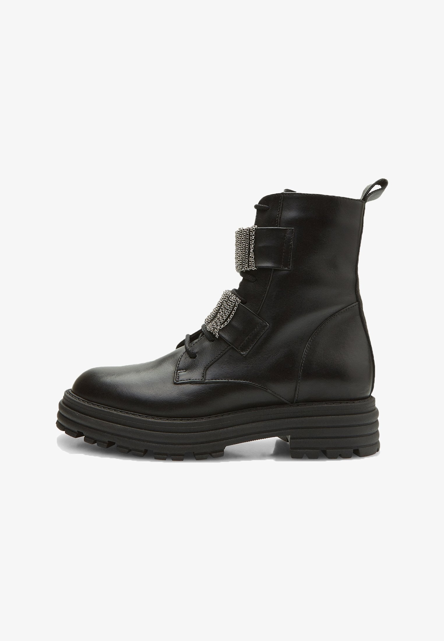 Ghete Piele Naturala Franci QR8 Black