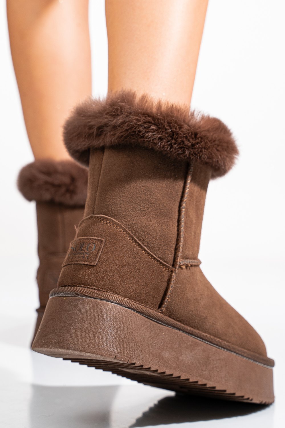 Ghete Tip UGG Solo Soprani Couture Chocolate Lapplat