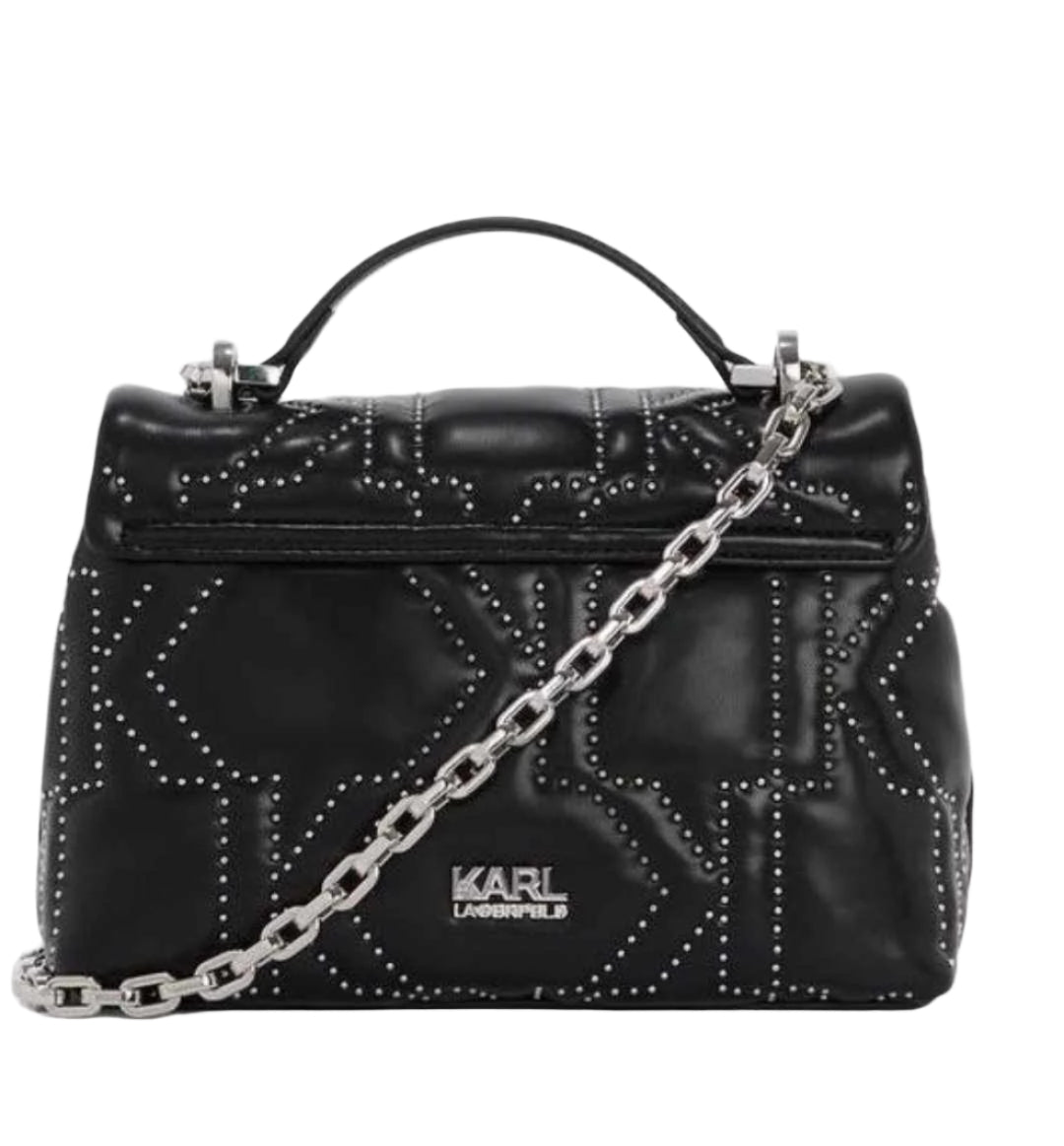 Geanta Kurl Studs Shoulder Black Karl Lagerfeld