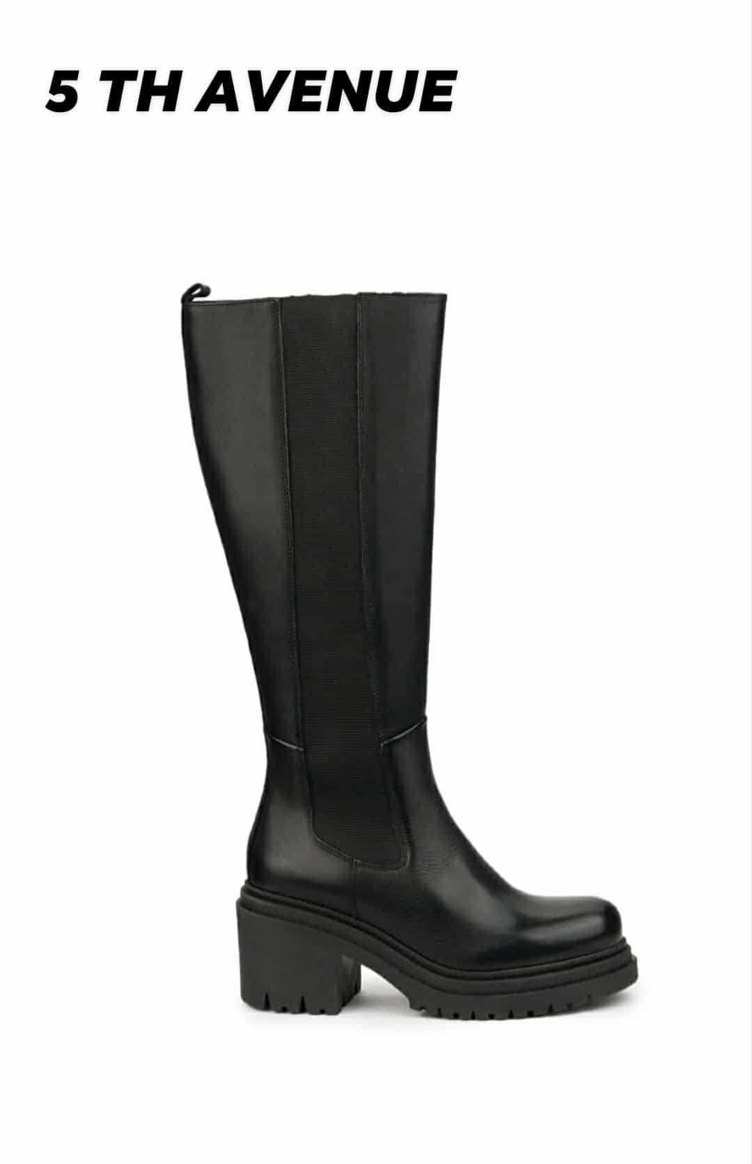 Cizme Piele Naturala 5TH Avenue Black