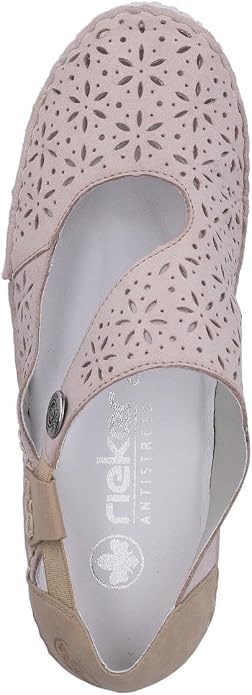 Pantofi Piele Naturala Rieker Antistress 43666-64 Roze