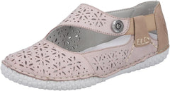 Pantofi Piele Naturala Rieker Antistress 43666-64 Roze