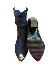 Botine Piele Naturala Ydalia Blue Suede - Dolly Shoes