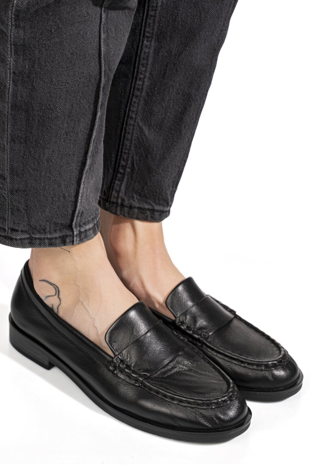 Loafers Piele Naturala Lina Black - Bellini