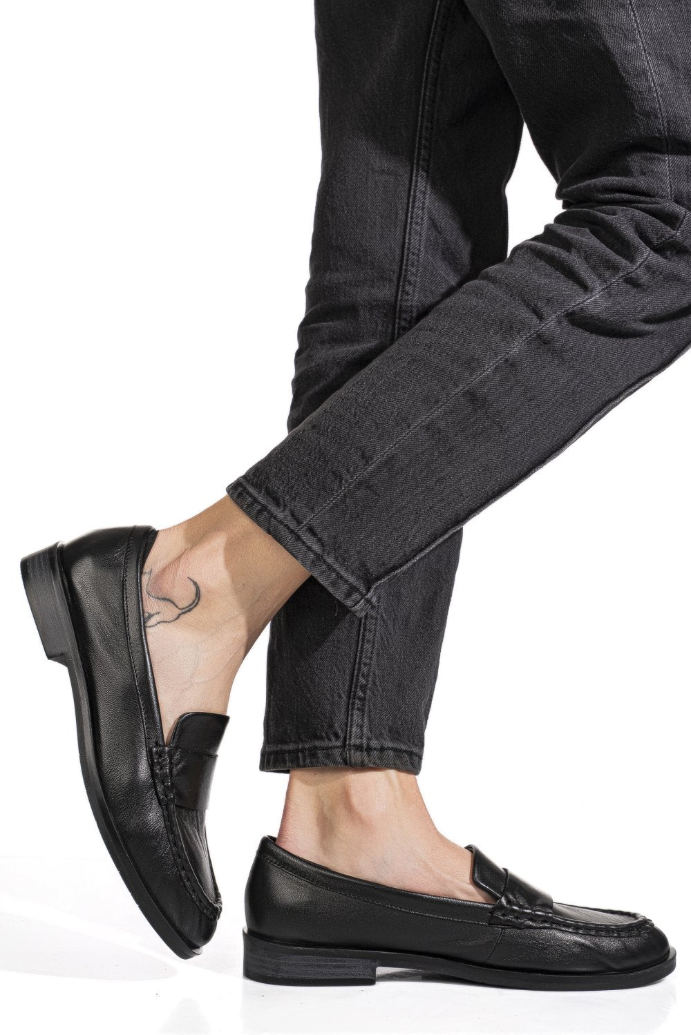 Loafers Piele Naturala Lina Black - Bellini