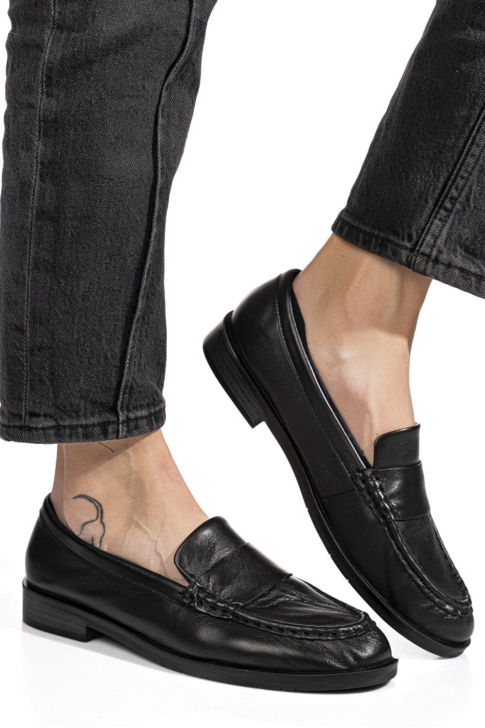 Loafers Piele Naturala Lina Black - Bellini