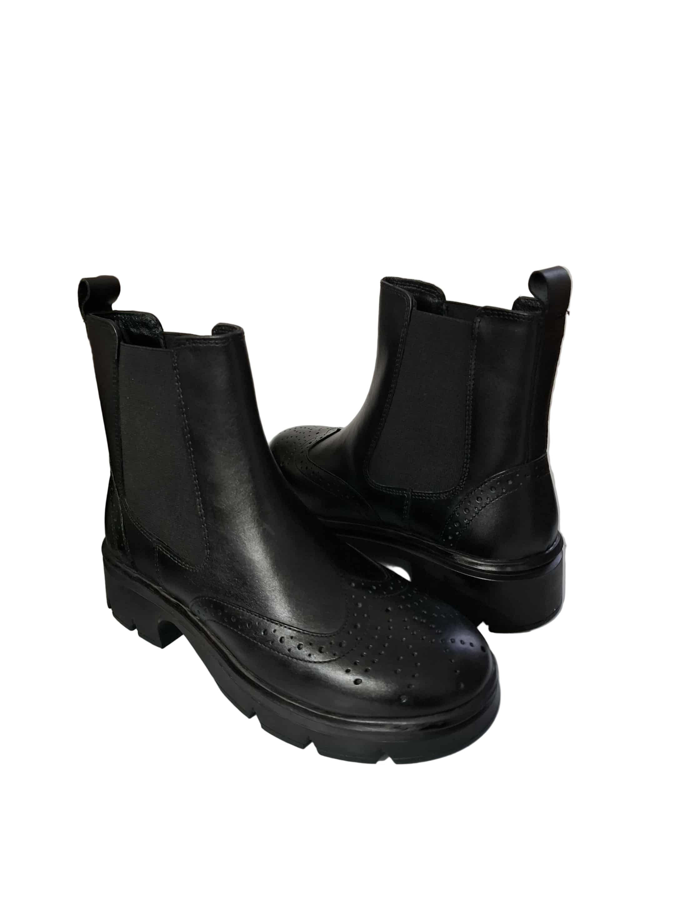 Ghete Piele Naturala Bellini A2030 Black