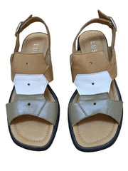 Sandale Piele Naturala Magda Havan-Olive-White