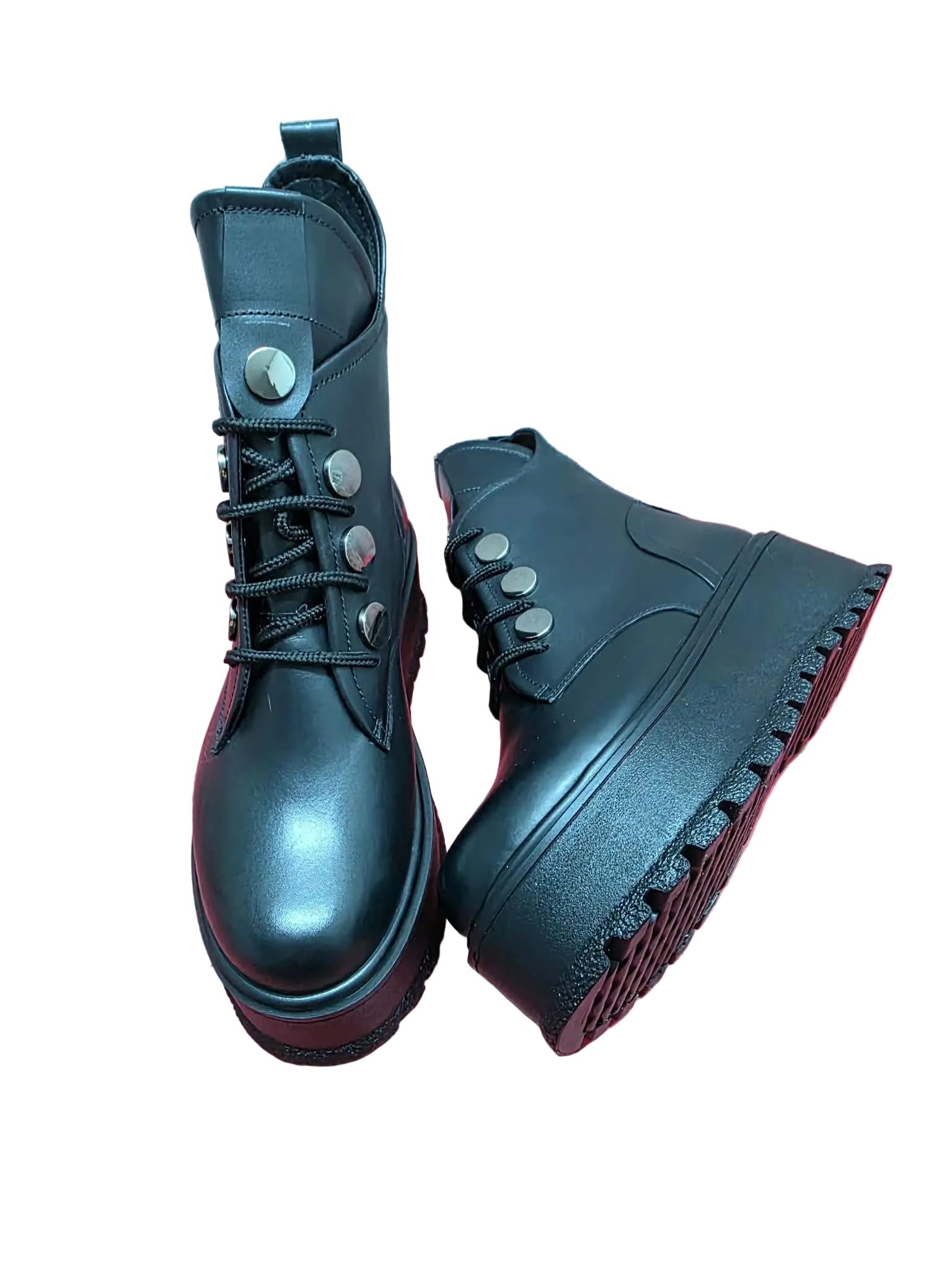 Ghete Piele Naturala Desiree Nappa Black - Dolly Shoes