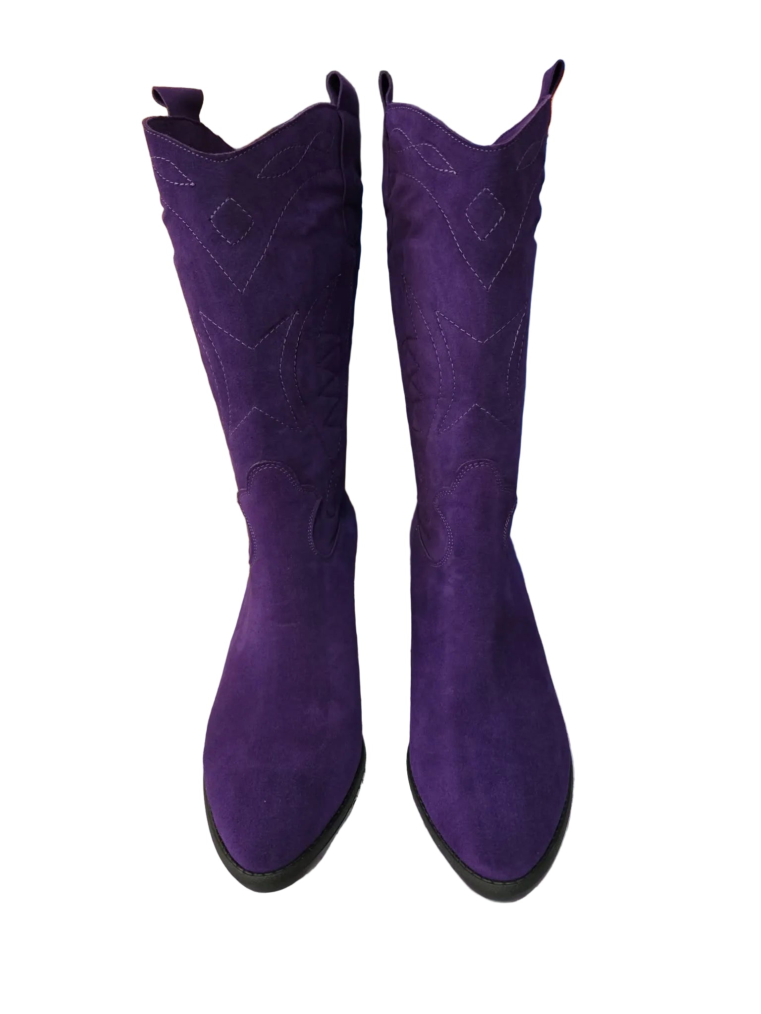 Botine Piele Naturala Madeline Purple - Dolly Shoes