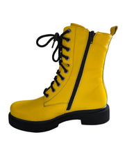 Ghete Piele Naturala Mary Yellow - Dolly Shoes