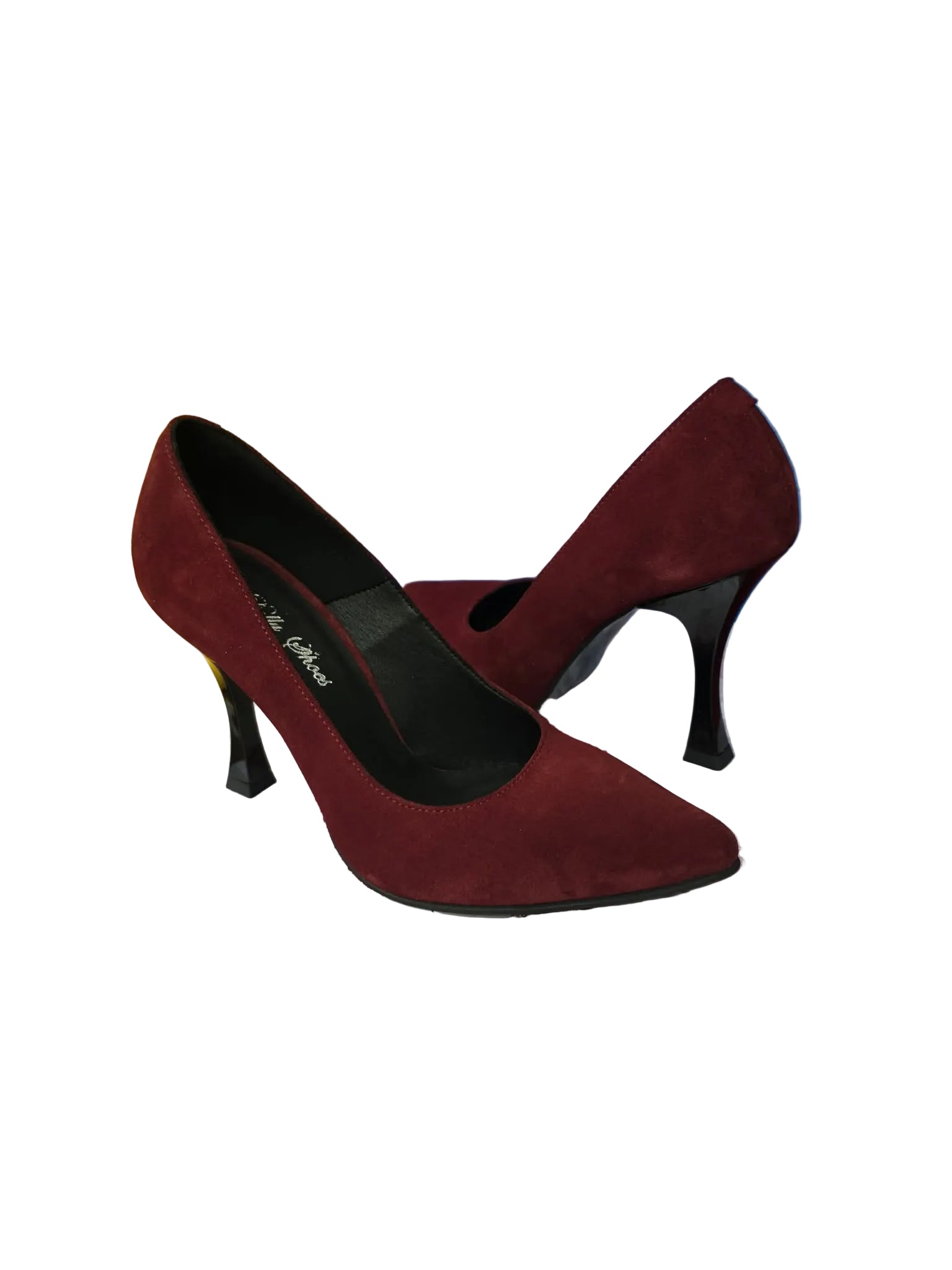 Pantofi Dama Piele Naturala Demi Bordo Suede -Dolly Shoes