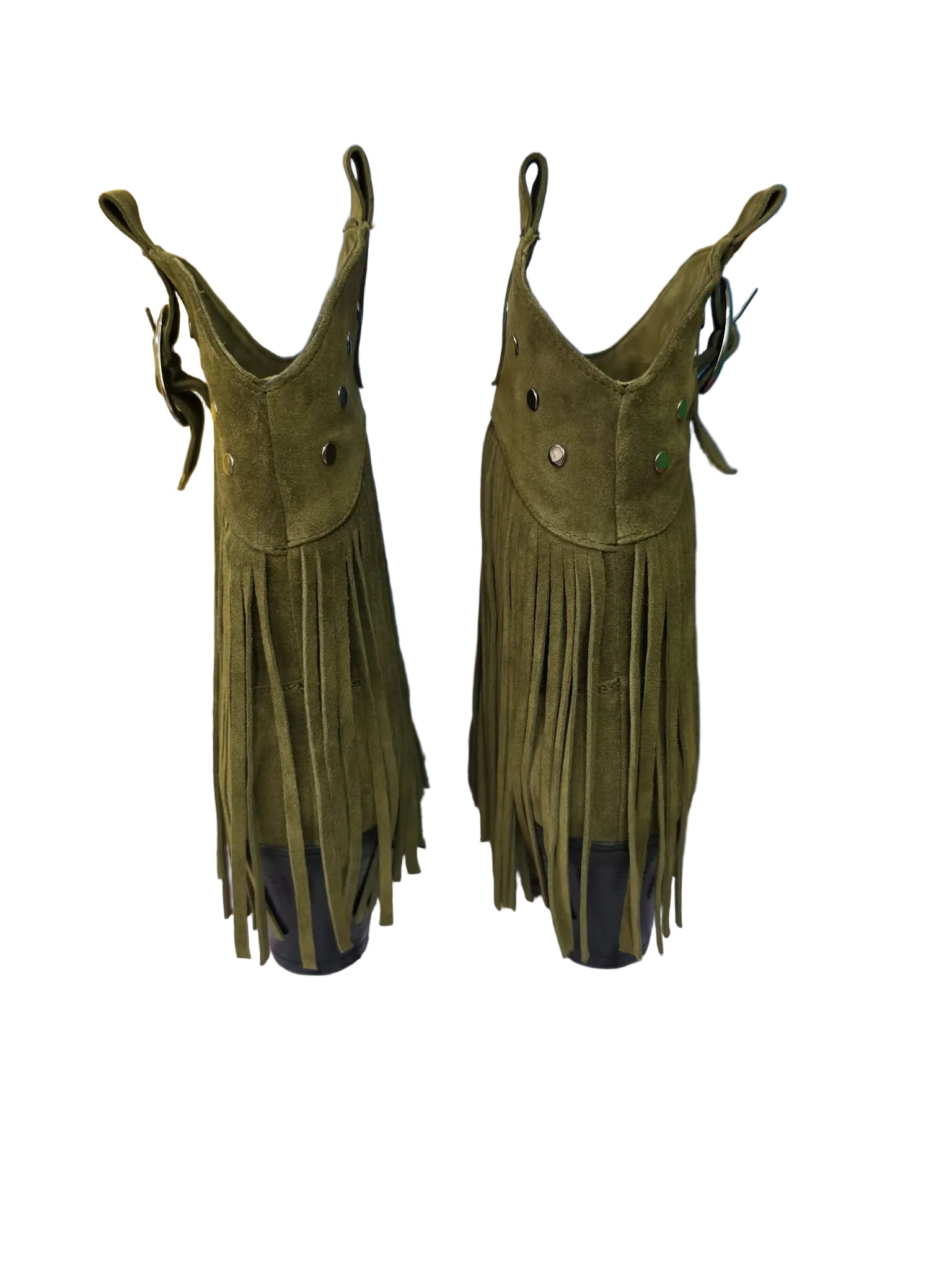 Botine Piele Naturala Giulia Green Suede - Dolly Shoes