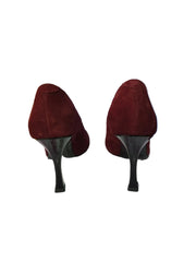 Pantofi Dama Piele Naturala Demi Bordo Suede -Dolly Shoes