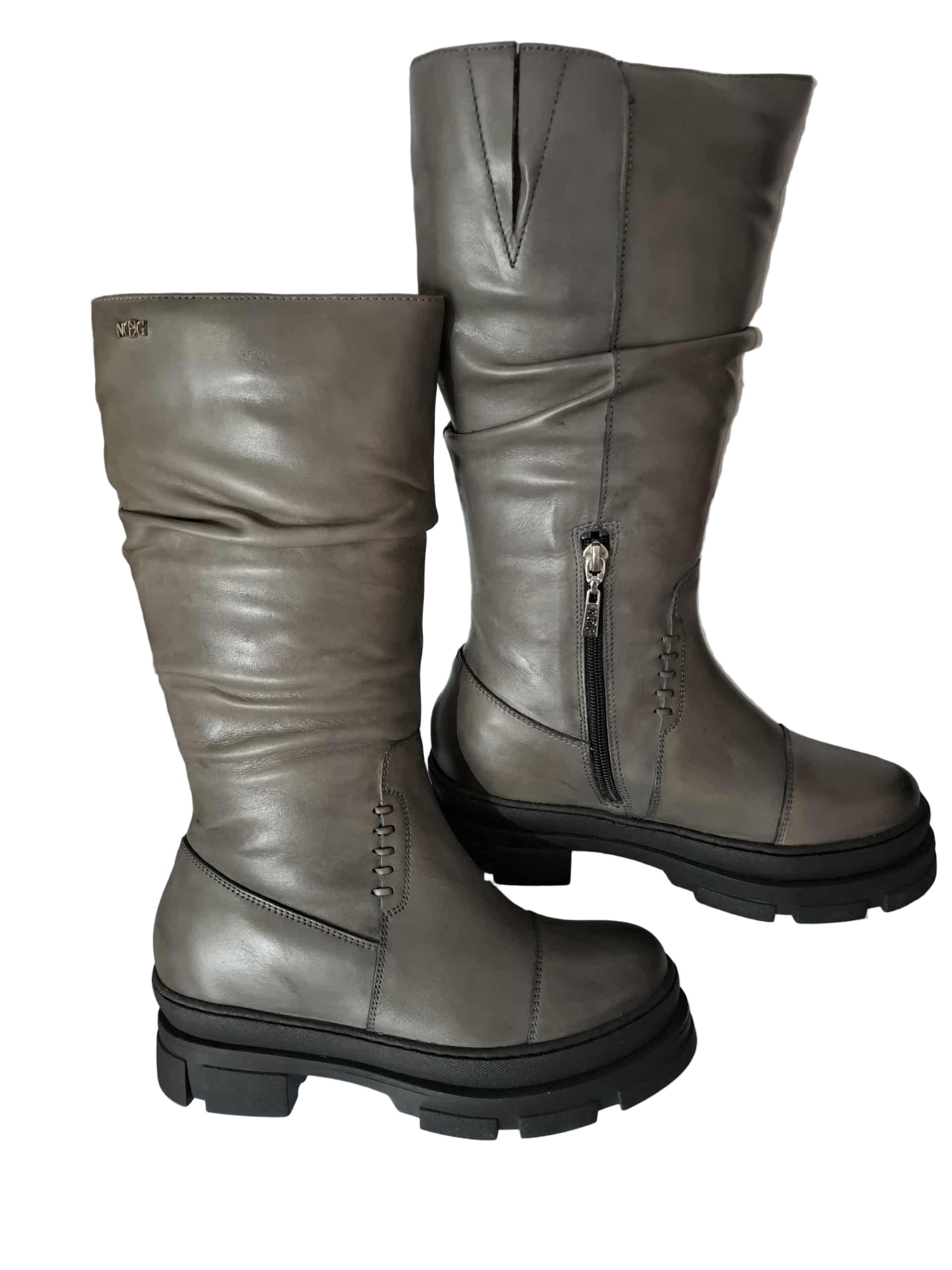 Cizme Piele Naturala Nazareno Gabrielli  Black