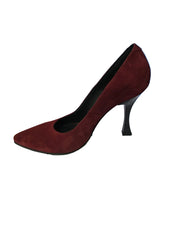 Pantofi Dama Piele Naturala Demi Bordo Suede -Dolly Shoes