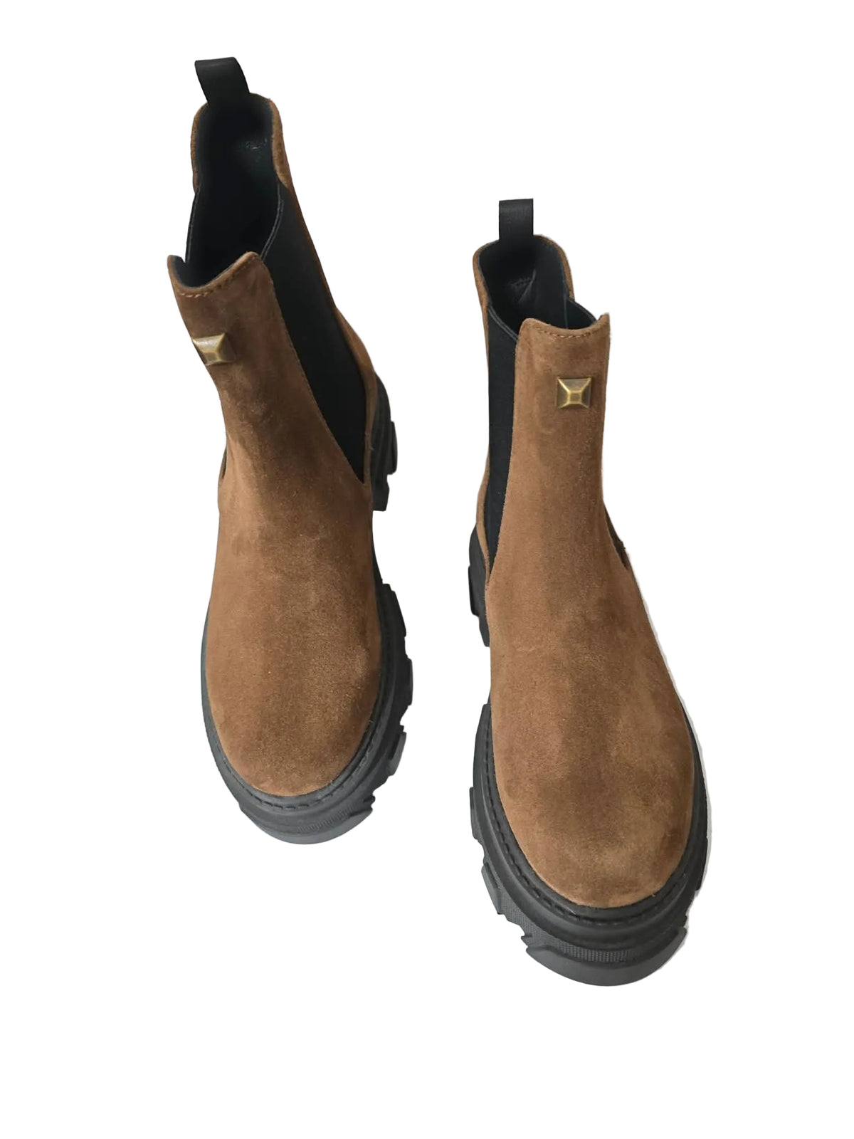 Ghete Piele Naturala Bavaria Brown Suede - Dolly Shoes