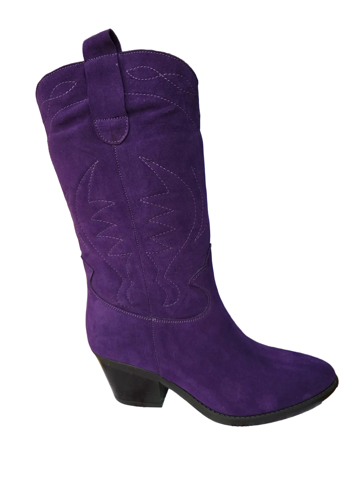 Botine Piele Naturala Madeline Purple - Dolly Shoes