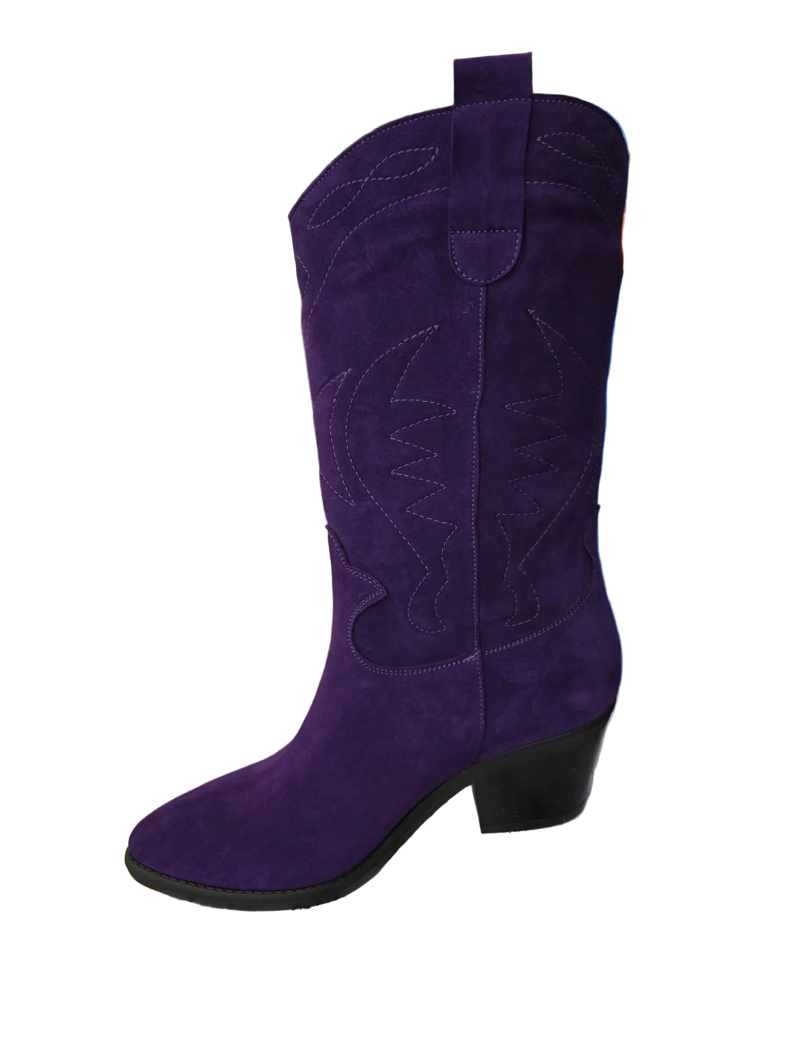 Botine Piele Naturala Madeline Purple - Dolly Shoes