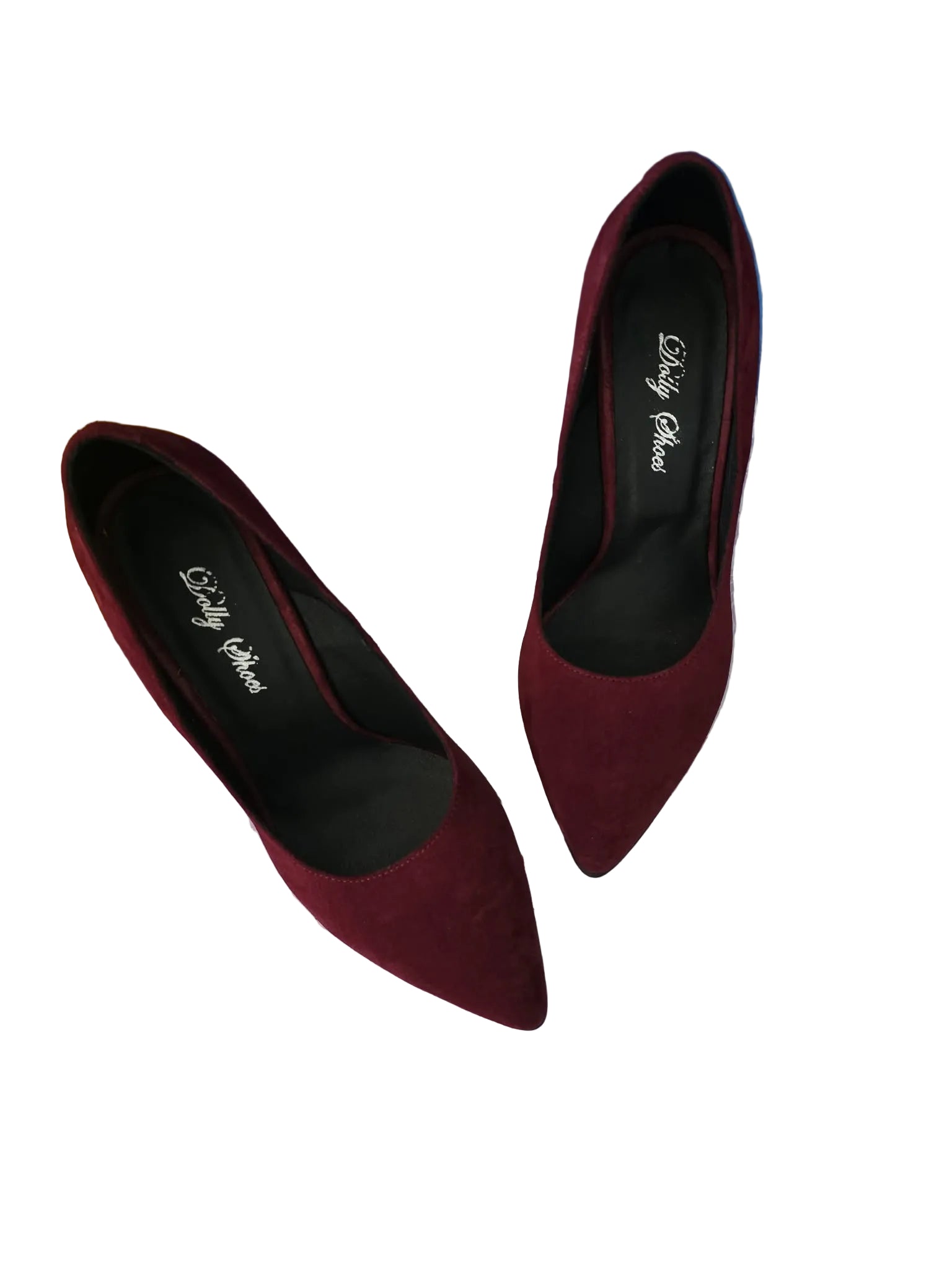 Pantofi Dama Piele Naturala Demi Bordo Suede -Dolly Shoes