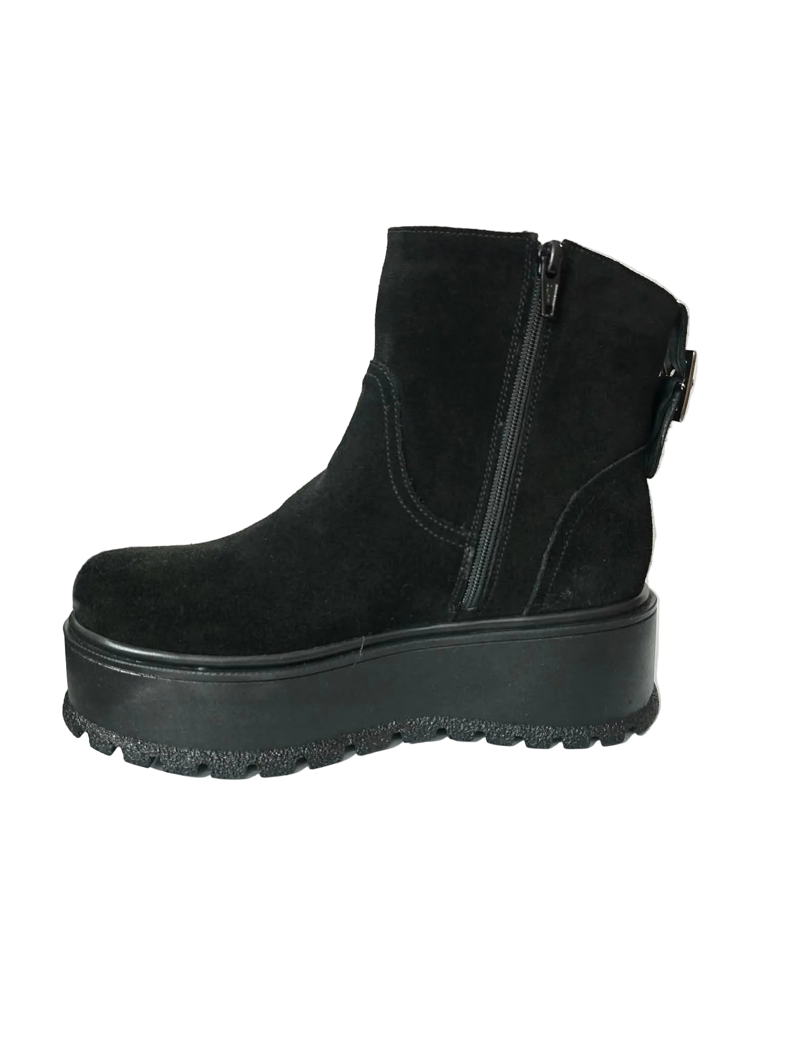 Ghete Piele Naturala Irina Ero Suede - Dolly Shoes