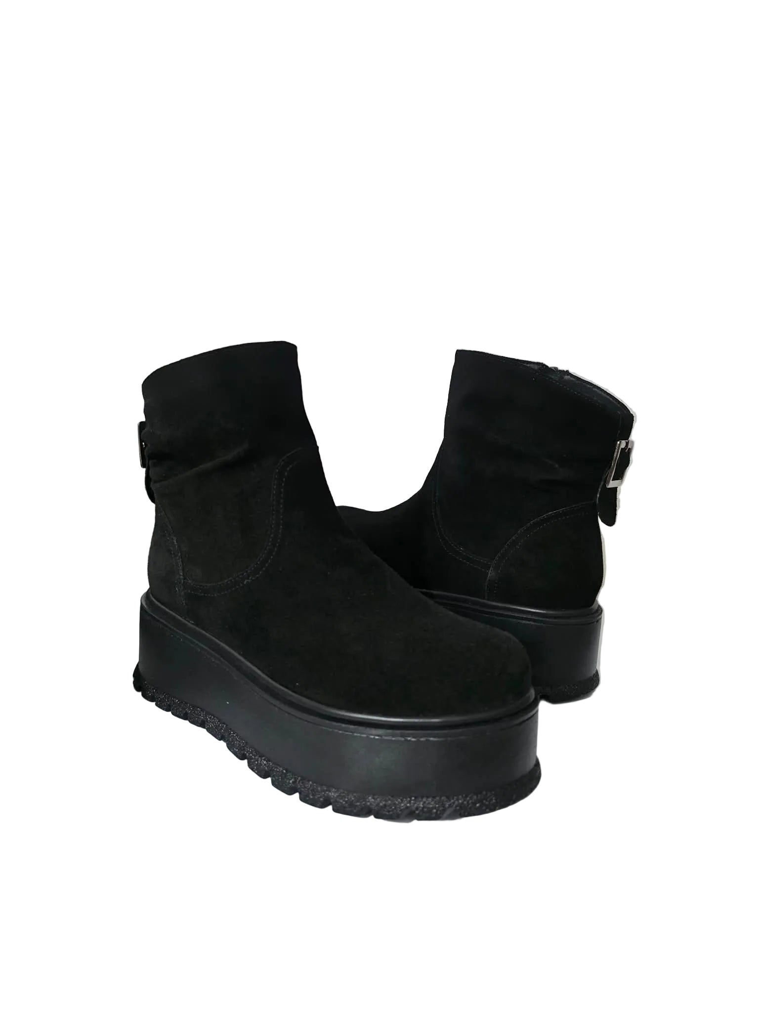 Ghete Piele Naturala Irina Ero Suede - Dolly Shoes