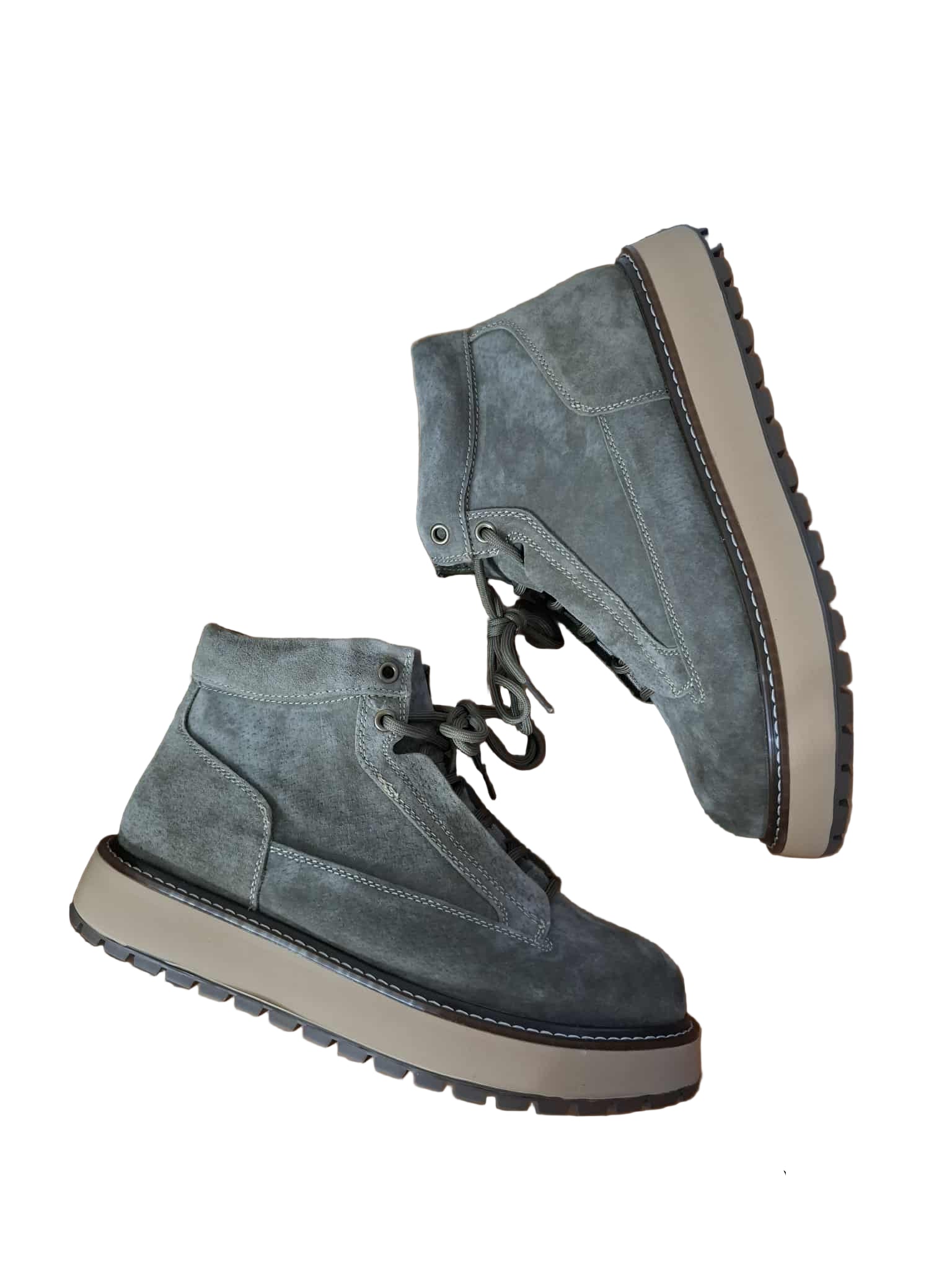 Ghete Piele Naturala Battisto Lascari MBH-1 Grey