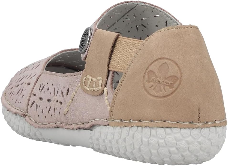 Pantofi Piele Naturala Rieker Antistress 43666-64 Roze
