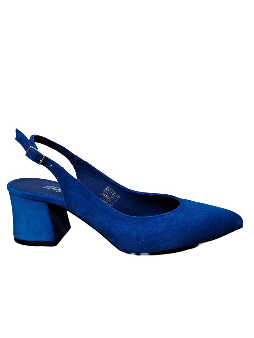 Pantofi Piele Naturala Alma Royal Blu - Dolly Shoes