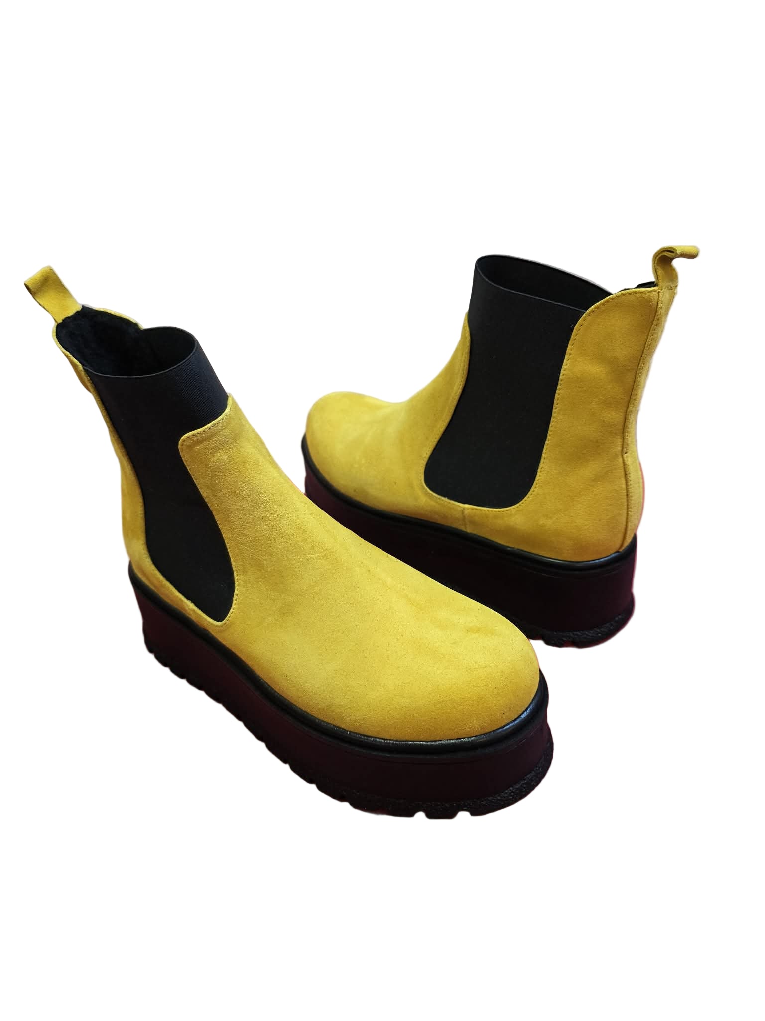 Ghete Piele Naturala Eros Cam Yellow