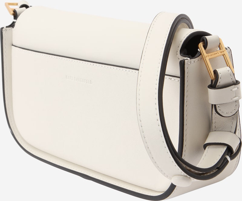 Geanta Piele Naturala Signature Off White - Karl Lagerfeld
