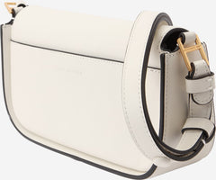 Geanta Piele Naturala Signature Off White - Karl Lagerfeld