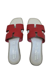Papuci Piele Naturala Lux Vibe Rosii Bellini