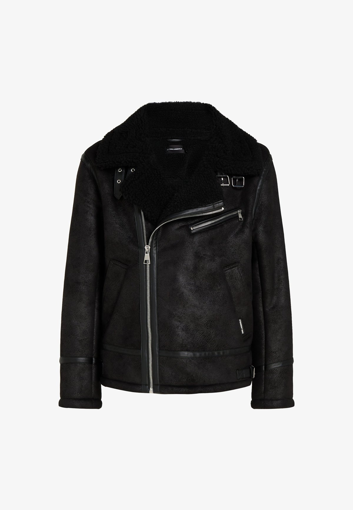 Geaca-Jacheta  Faux Leather Shearling Men Karl Lagerfeld