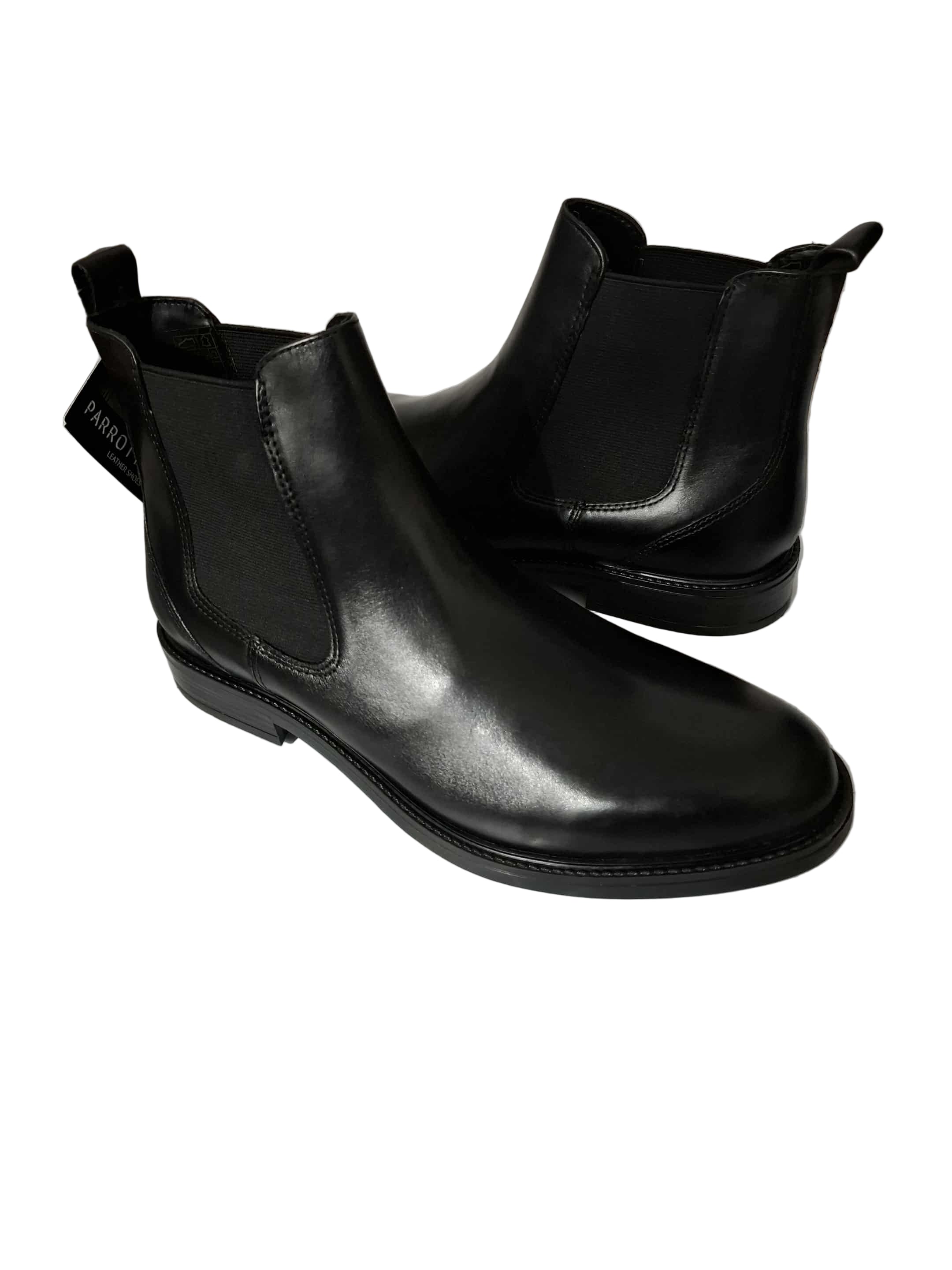 Ghete Piele Naturala MH65H04 Black Parrotto