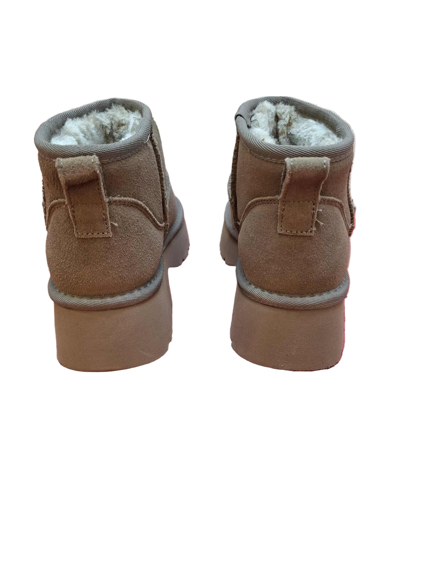 Ghete Piele Naturala Tip UGG 1274 Crosta Taupe- Energy