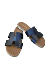 Papuci Piele Naturala Lux Vibe Italy Nero