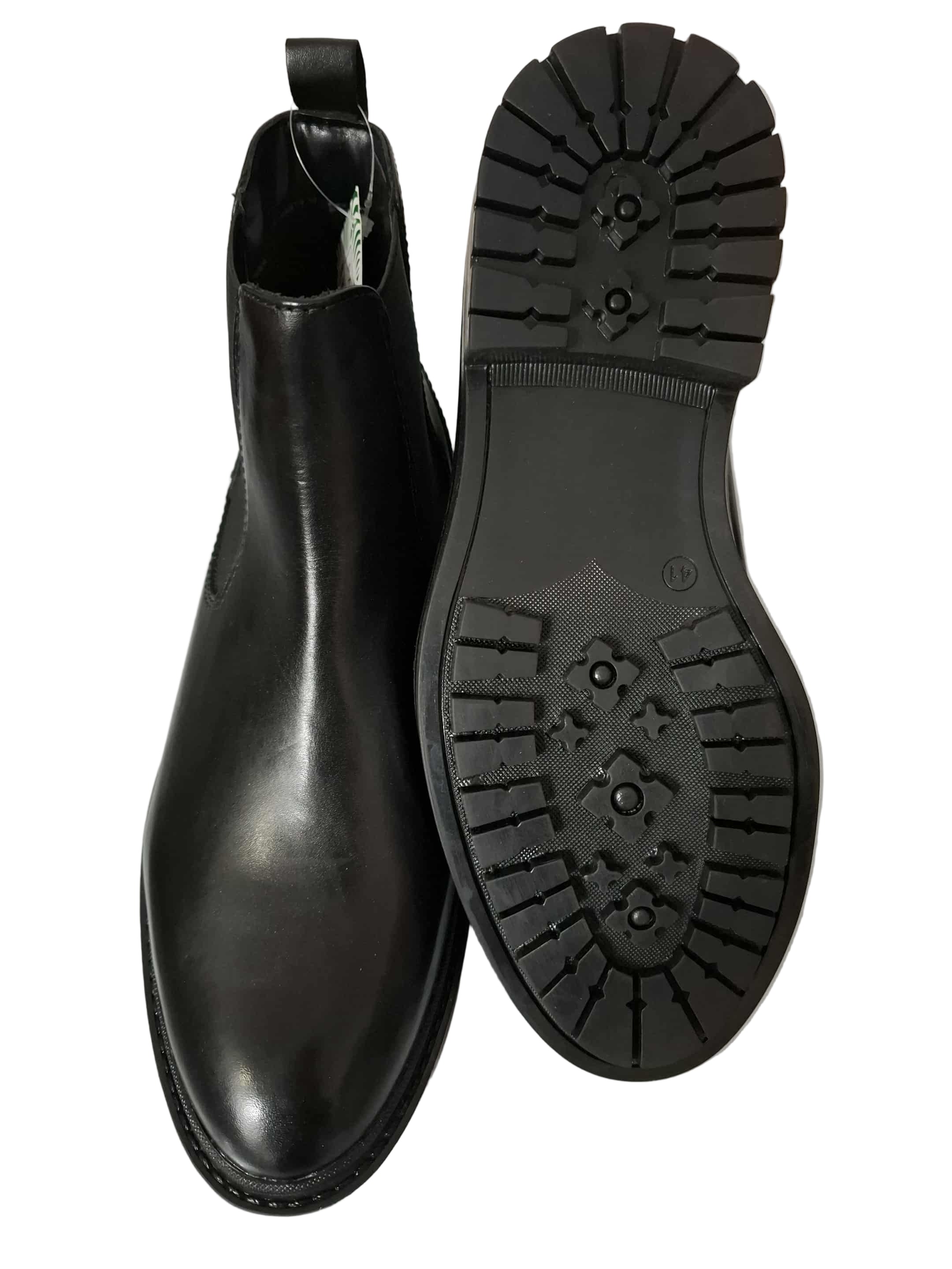 Ghete Piele Naturala YB13-4201 Black Parrotto