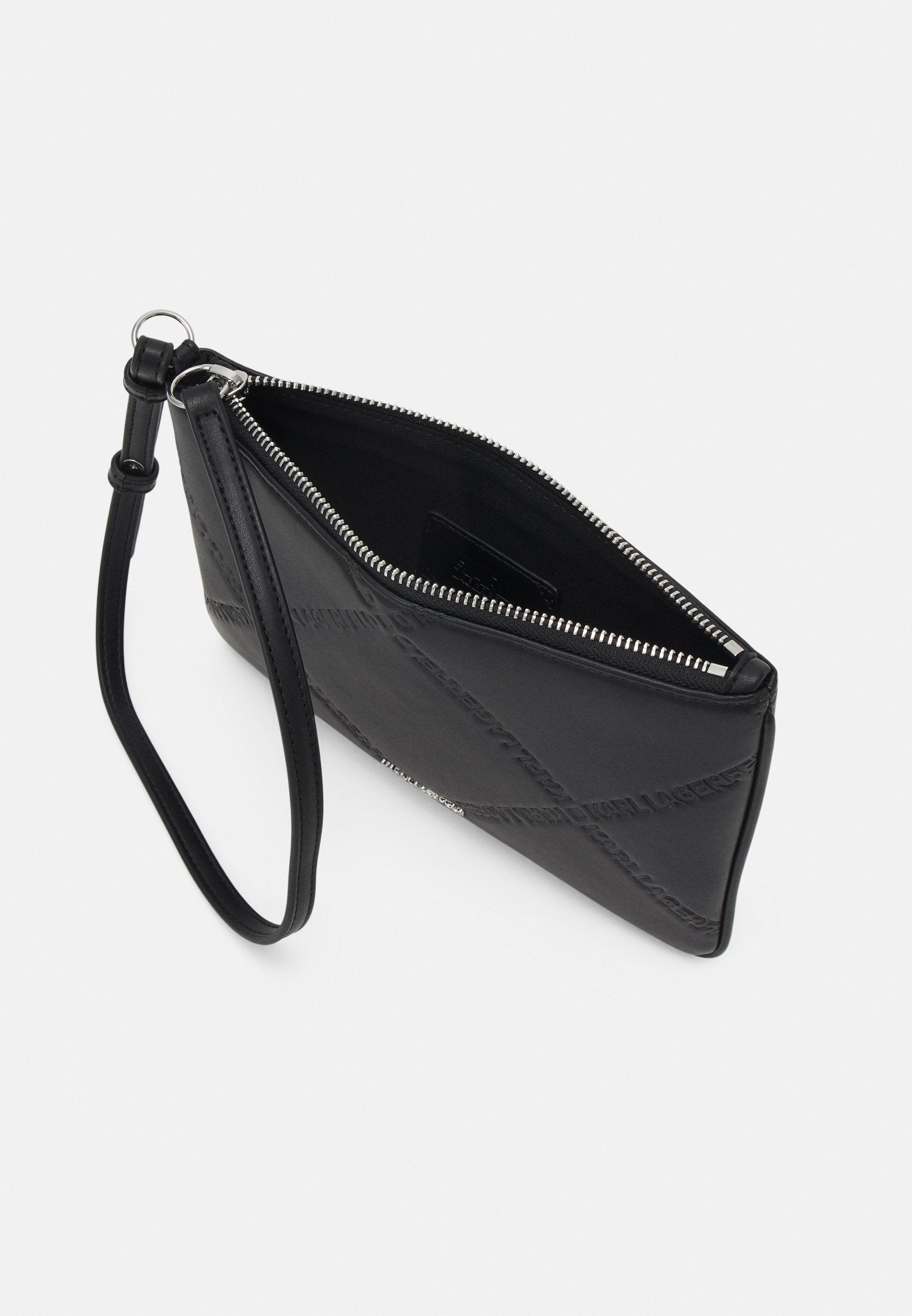 Geanta  SKUARE POUCH EMBOSSED Black Karl Lagerfeld